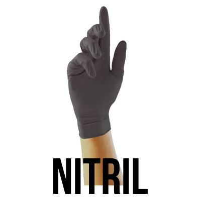 Fekete kesztyű  - NITRIL