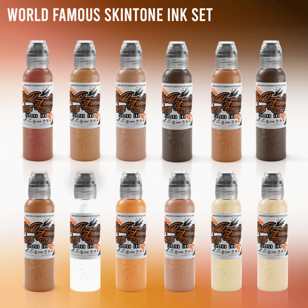 Tetováló festék World Famous - WORLD FAMOUS - SKINTONE INK SET