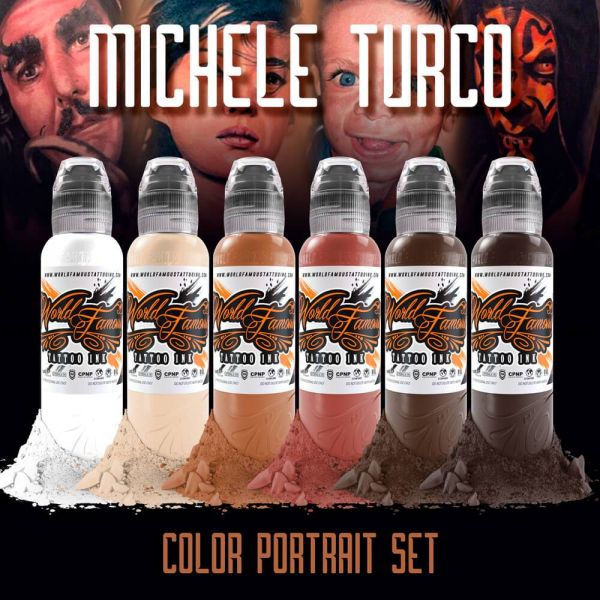 Tetováló festék World Famous - Michele Turco Skintone Set